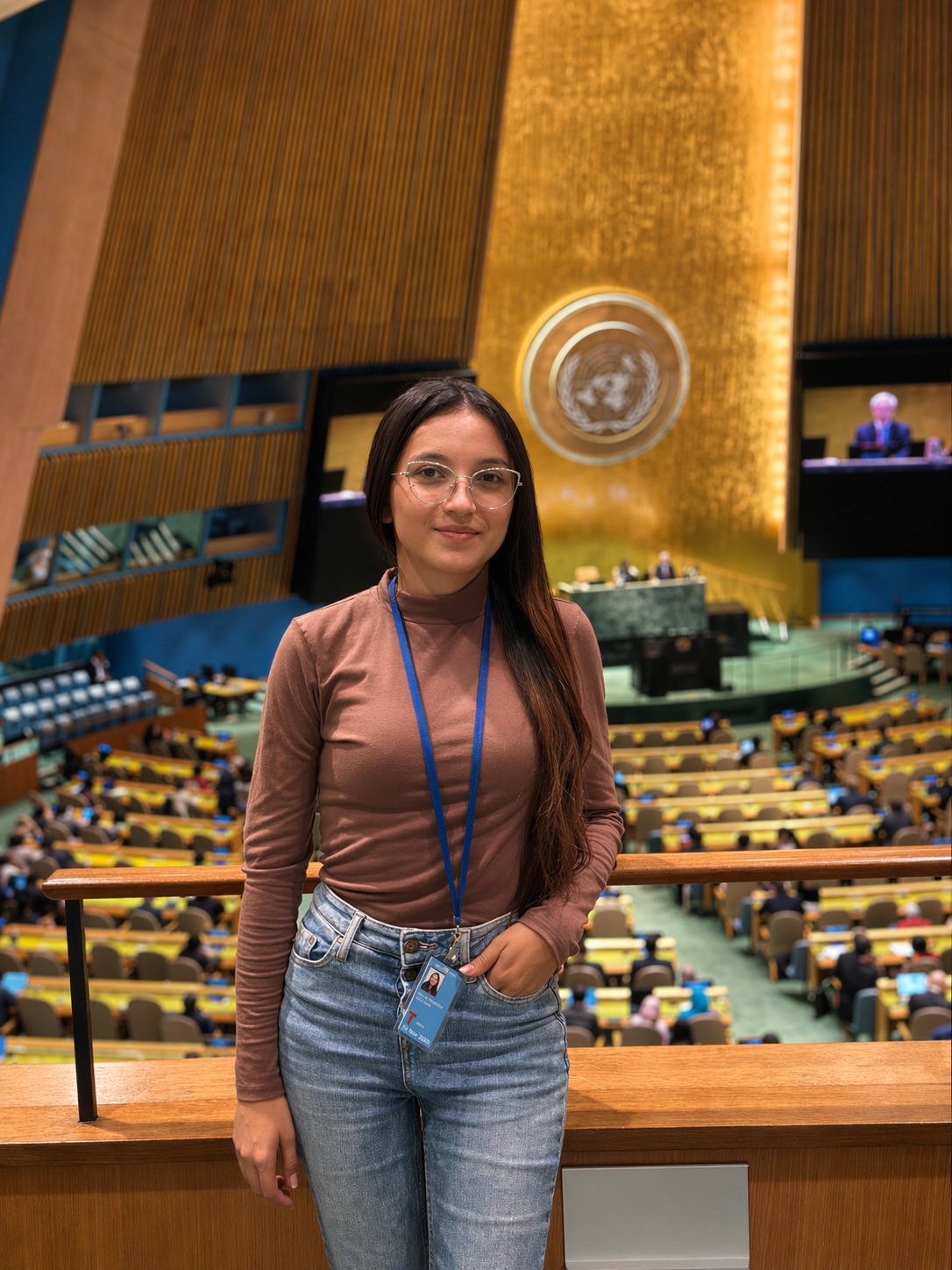 Tati Muñoz en la Asamblea General de la ONU, Nueva York